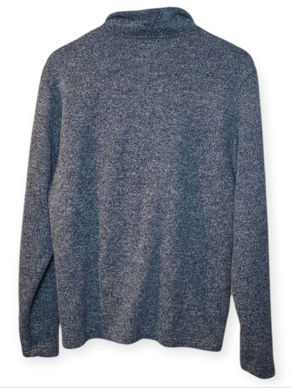 Old Navy Quarter Zip Knit Sweater Blue Gray Marled XL Pullover - Picture 5 of 6